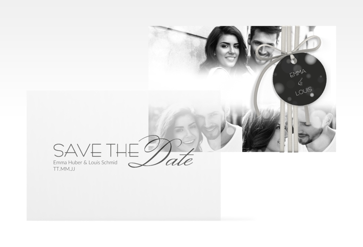 Save the Date Deckblatt Transparent "Bokeh" DIN A6 Deckblatt transparent
