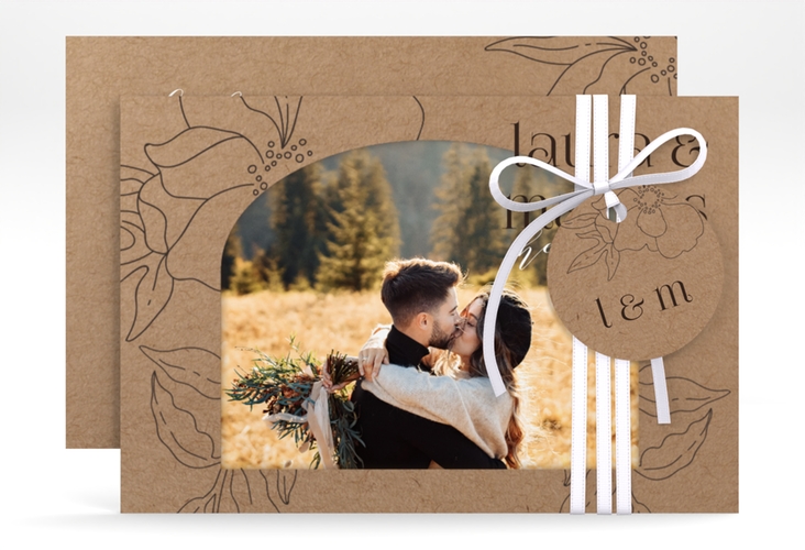 Save the Date-Karte Alpenblume A6 Karte quer hochglanz