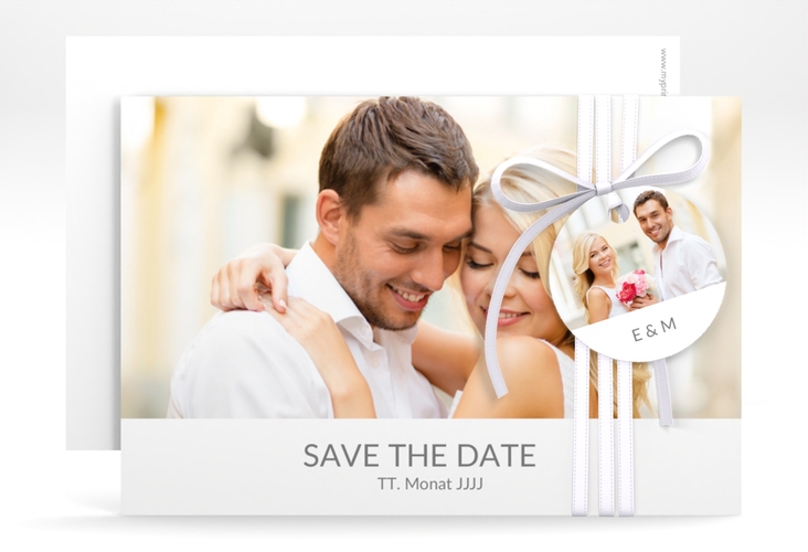 Save the Date-Karte Hochzeit Vista A6 Karte quer weiss