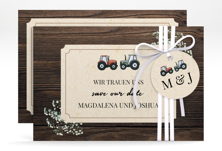 Save the Date-Karte Bauernhochzeit A6 Karte quer