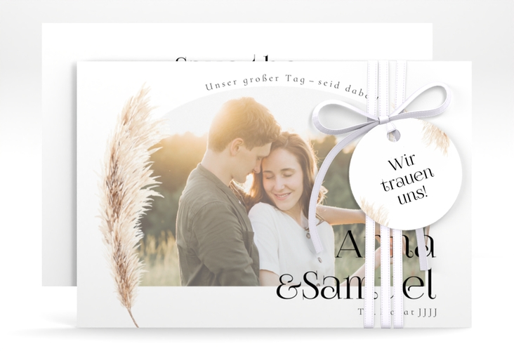 Save the Date-Karte Boholove A6 Karte quer weiss