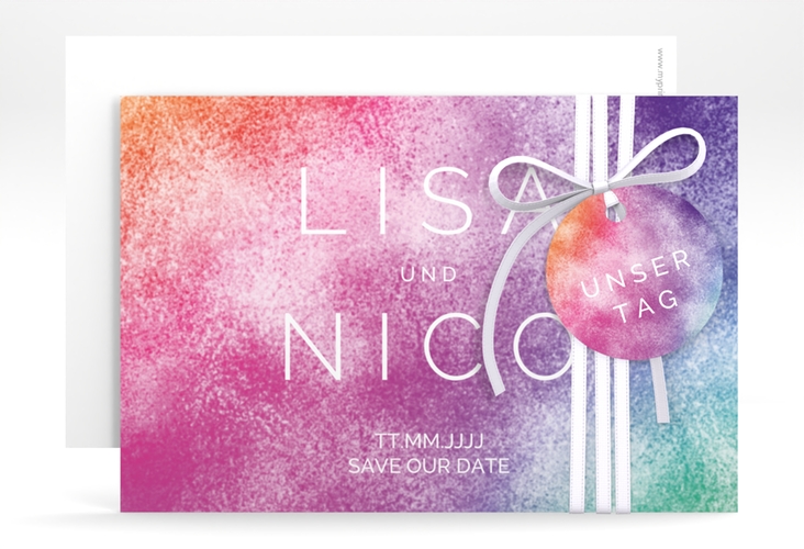 Save the Date-Karte Colorful A6 Karte quer