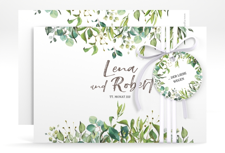 Save the Date-Karte Natural A6 Karte quer weiss