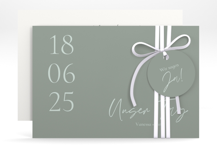 Save the Date-Karte Day A6 Karte quer hochglanz mit Datum im minimalistischen Design