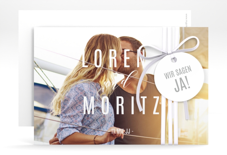 Save the Date-Karte Memory A6 Karte quer weiss