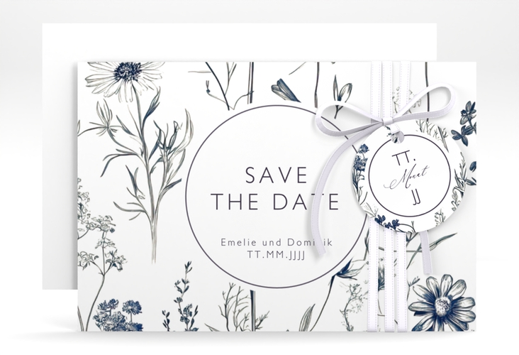 Save the Date-Karte Chinoiserie A6 Karte quer