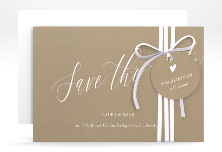 Save the Date-Karte Kalligrafie A6 Karte quer