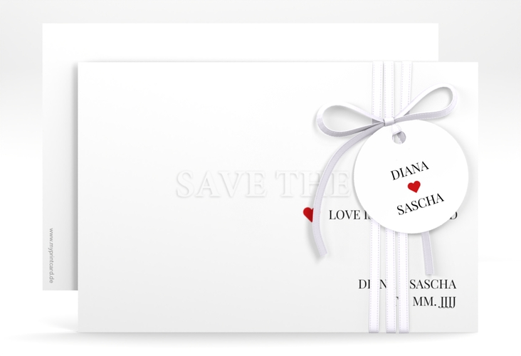 Save the Date-Karte "Embossing" DIN A6 quer