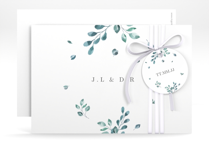 Save the Date-Karte Precioso A6 Karte quer weiss