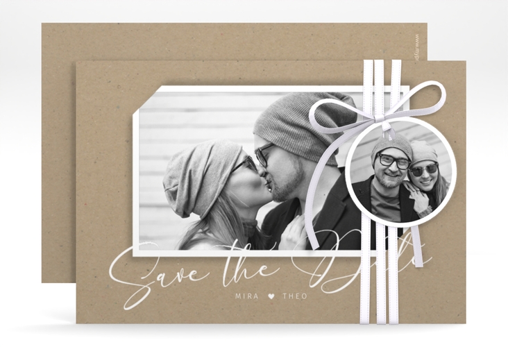 Save the Date-Karte Crafty A6 Karte quer hochglanz