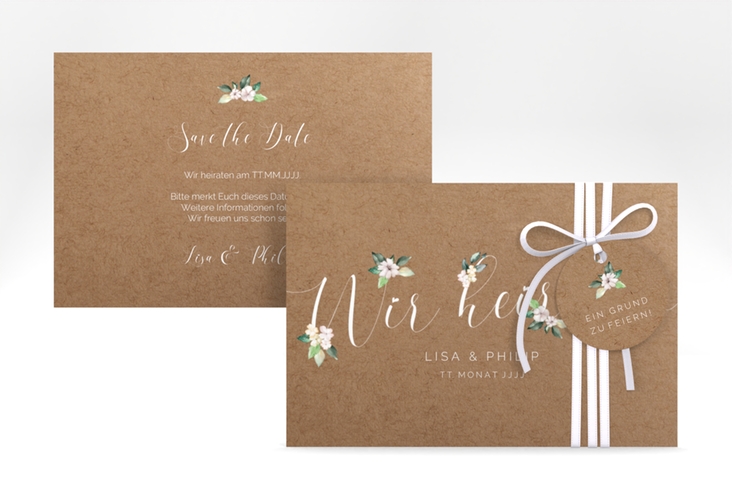Save the Date-Karte Inlove A6 Karte quer hochglanz