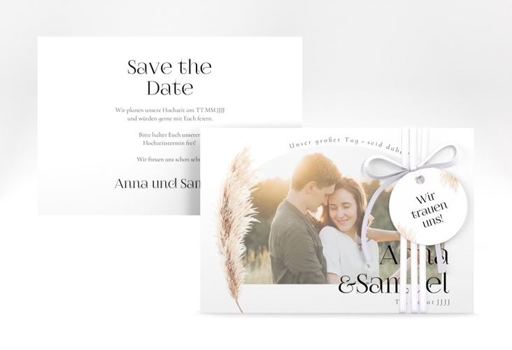 Save the Date-Karte Boholove A6 Karte quer weiss