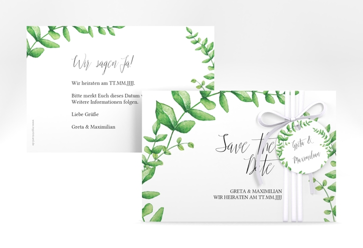Save the Date-Karte "Botanic" A6 Karte quer