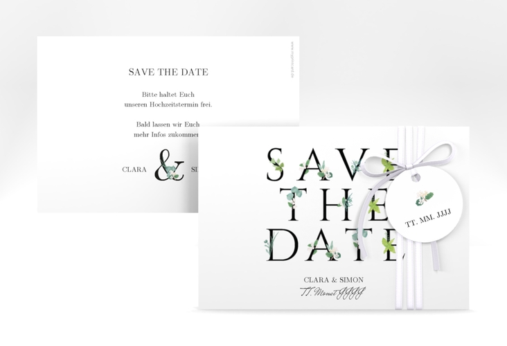 Save the Date-Karte "Greens" A6 quer