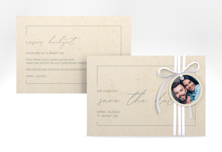 Save the Date-Karte Simple Line A6 Karte quer hochglanz