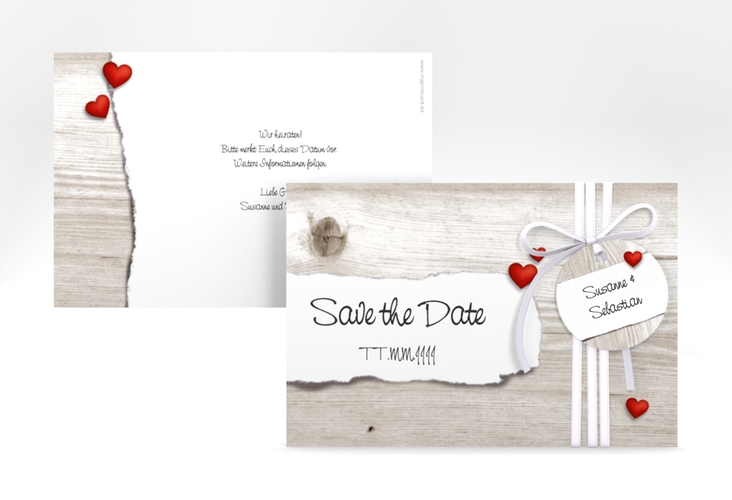 Save the Date-Karte Hochzeit Reichenhall A6 Karte quer weiss hochglanz