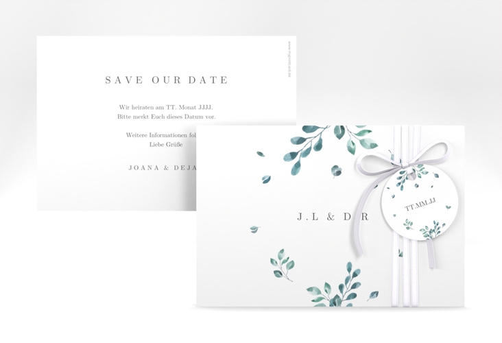Save the Date-Karte Precioso A6 Karte quer weiss