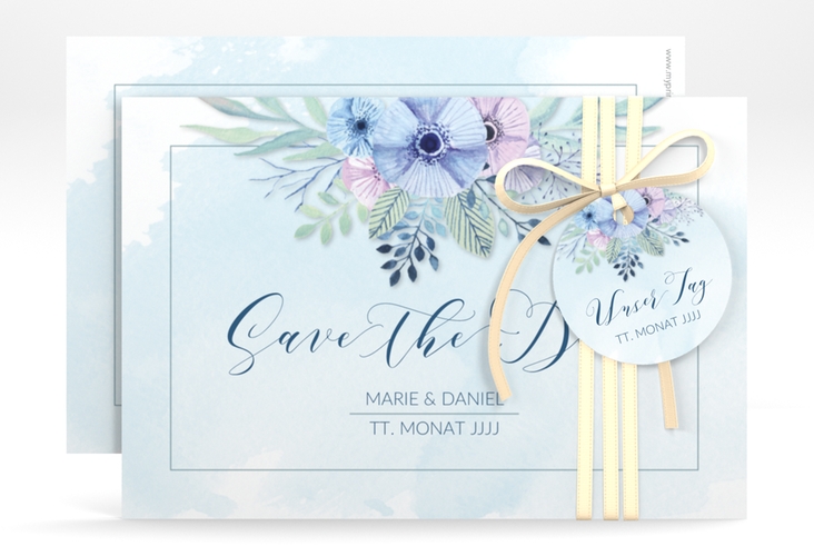 Save the Date-Karte Hochzeit Surfinia A6 Karte quer hochglanz