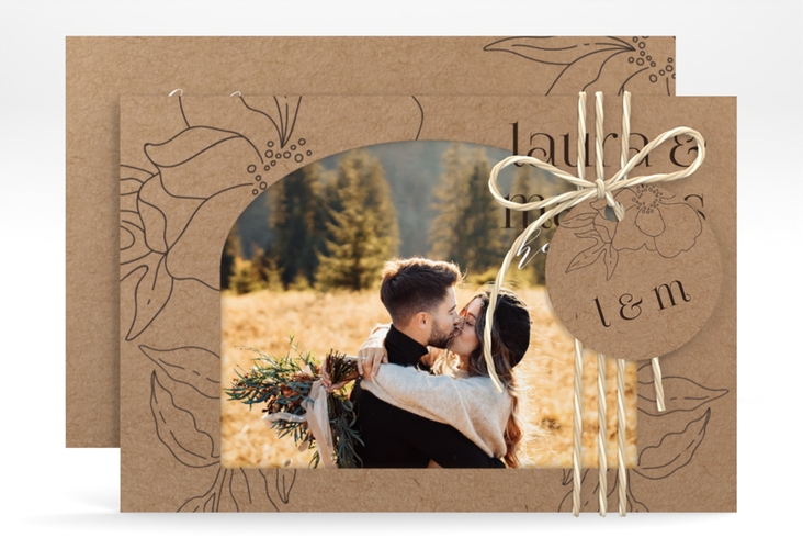 Save the Date-Karte Alpenblume A6 Karte quer hochglanz