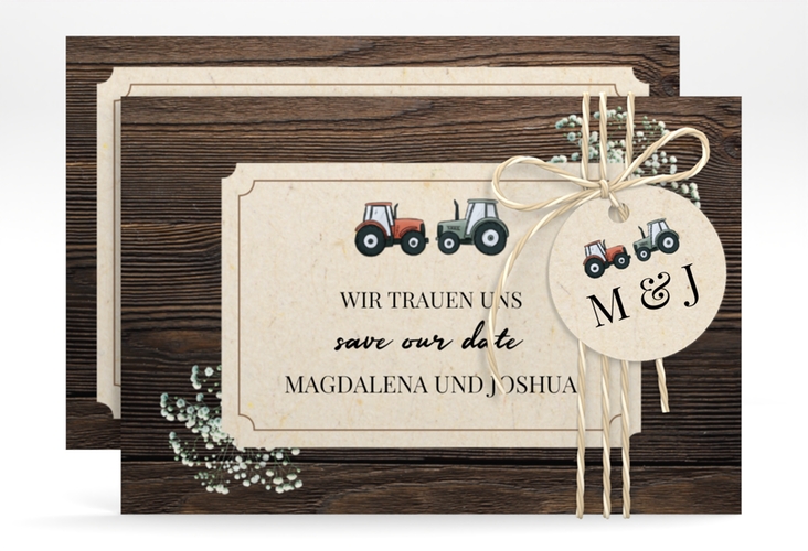Save the Date-Karte Bauernhochzeit A6 Karte quer