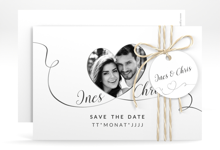 Save the Date-Karte Hochzeit Dolce A6 Karte quer hochglanz
