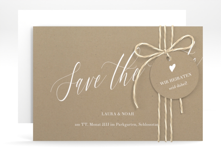 Save the Date-Karte Kalligrafie A6 Karte quer