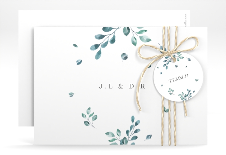 Save the Date-Karte Precioso A6 Karte quer weiss