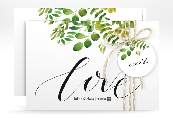 Save the Date-Karte Botany A6 Karte quer