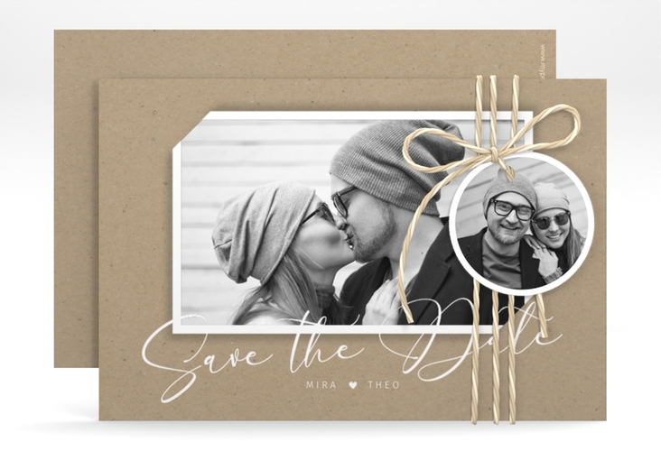 Save the Date-Karte Crafty A6 Karte quer hochglanz
