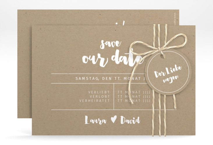 Save the Date-Karte Letterbox A6 Karte quer