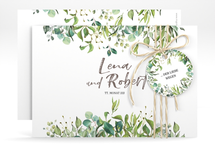 Save the Date-Karte Natural A6 Karte quer weiss
