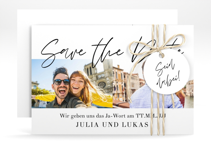 Save the Date-Karte Liebesreise A6 Karte quer