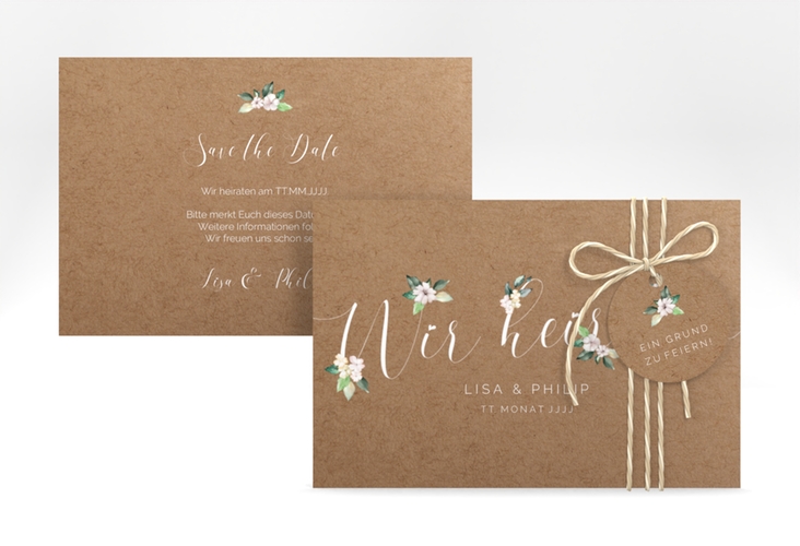 Save the Date-Karte Inlove A6 Karte quer hochglanz