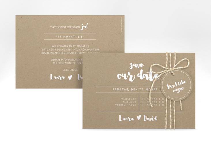 Save the Date-Karte Letterbox A6 Karte quer