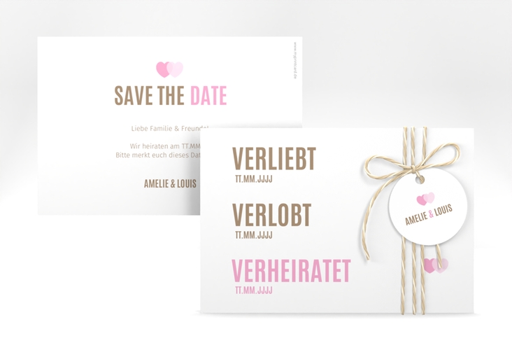Save the Date-Karte Couple A6 Karte quer