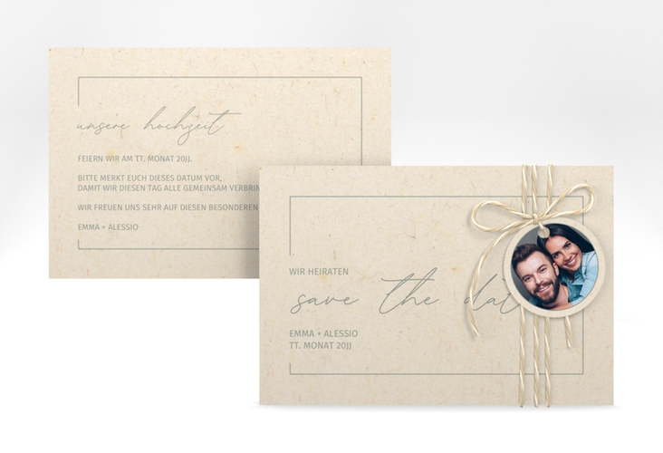 Save the Date-Karte Simple Line A6 Karte quer hochglanz