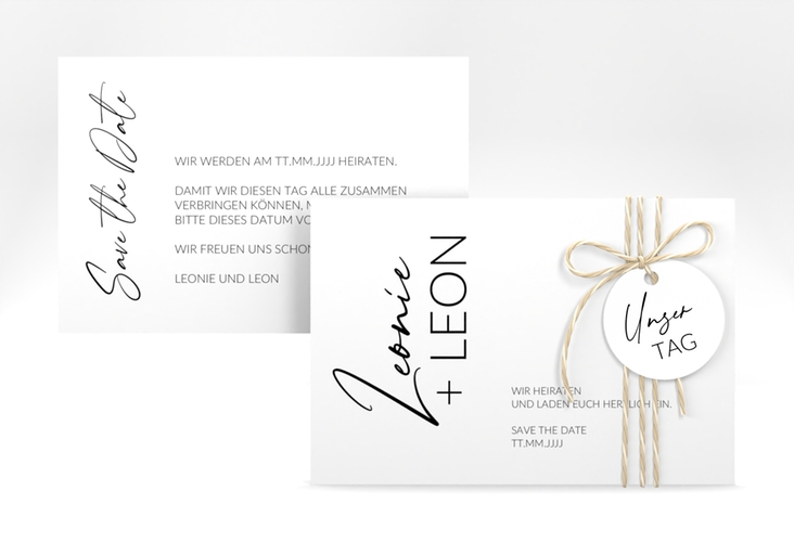 Save the Date-Karte Your Name A6 Karte quer