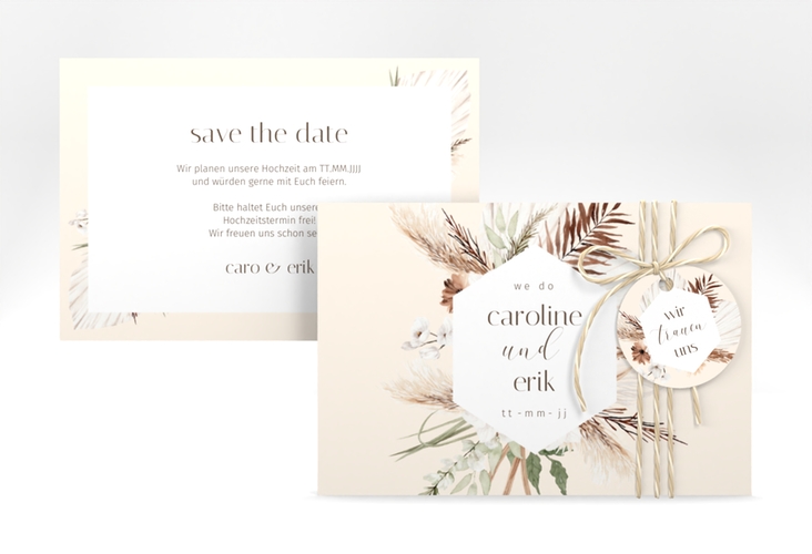Save the Date-Karte Bohemian A6 Karte quer