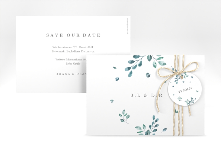 Save the Date-Karte Precioso A6 Karte quer weiss