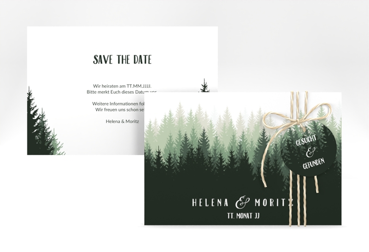 Save the Date-Karte Forest A6 Karte quer