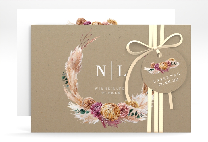 Save the Date-Karte Bohochic A6 Karte quer hochglanz