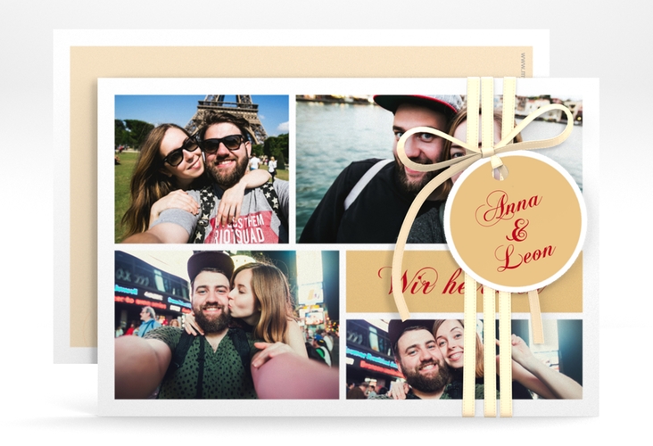 Save the Date-Karte Collage A6 Karte quer