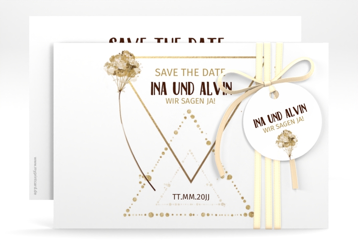 Save the Date-Karte Triangle A6 Karte quer