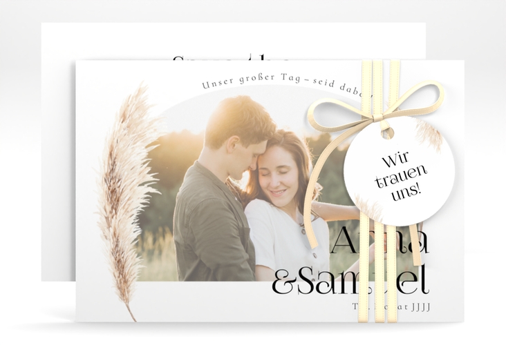 Save the Date-Karte Boholove A6 Karte quer weiss