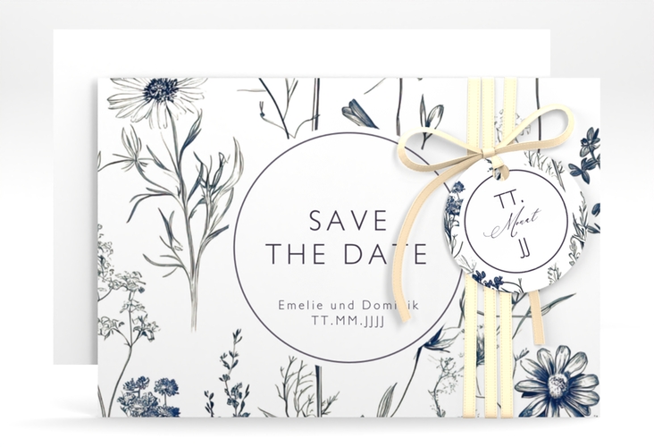 Save the Date-Karte Chinoiserie A6 Karte quer