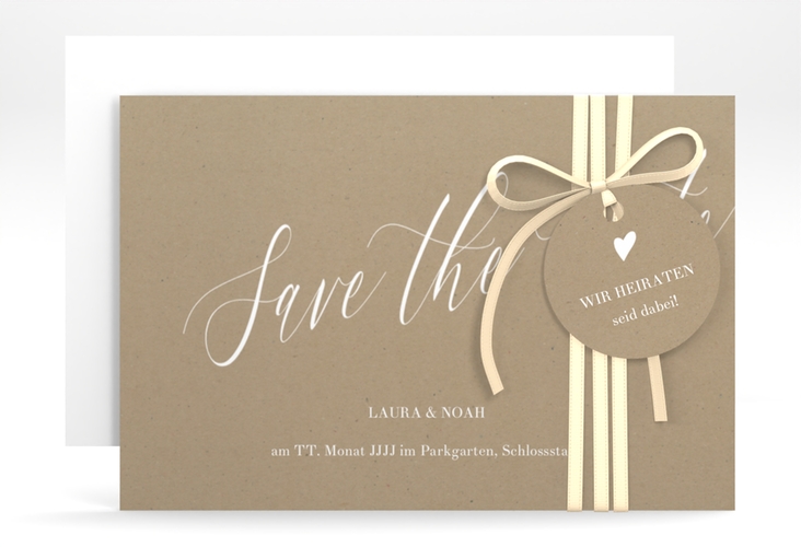 Save the Date-Karte Kalligrafie A6 Karte quer