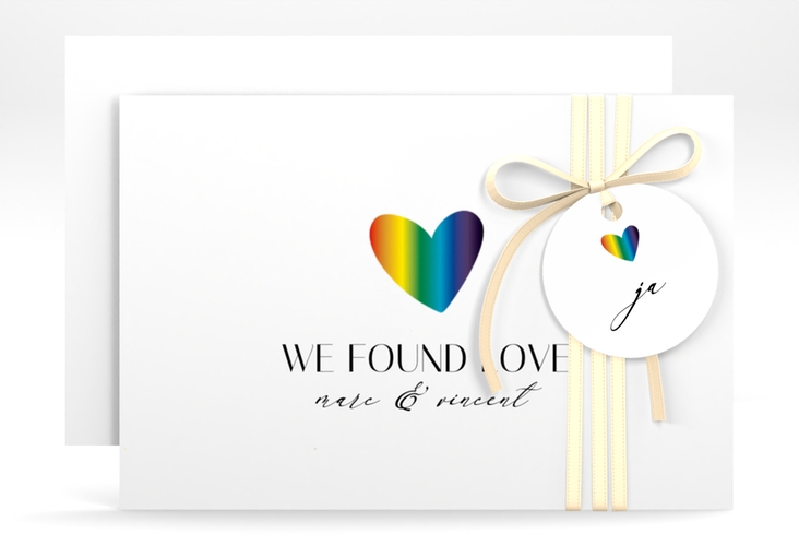 Save the Date-Karte Liebesbote A6 Karte quer bunt