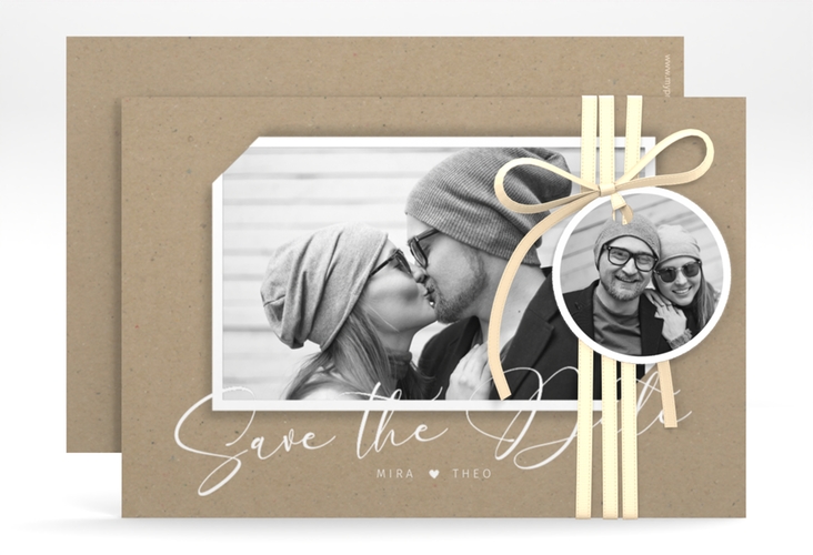 Save the Date-Karte Crafty A6 Karte quer hochglanz