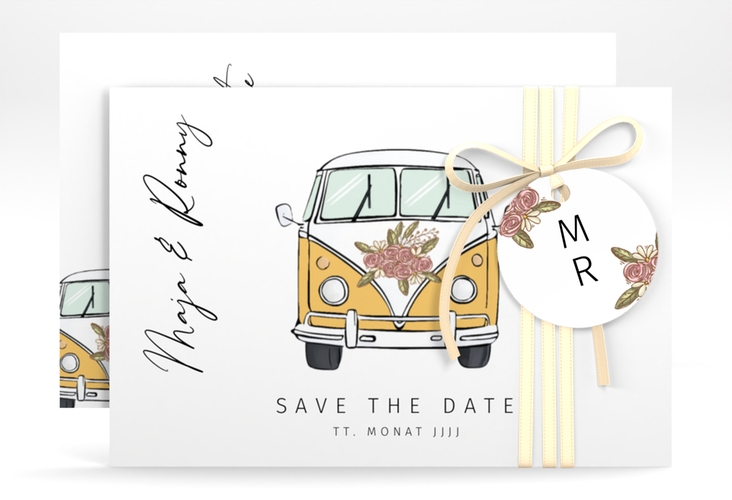 Save the Date-Karte Hochzeitsbulli A6 Karte quer