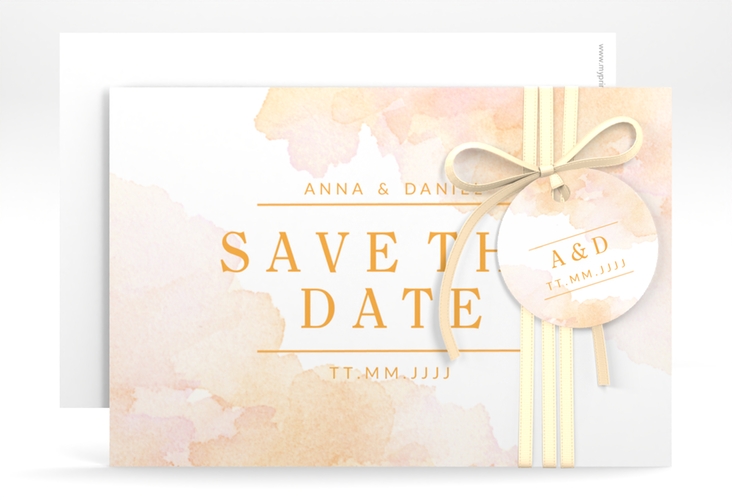 Save the Date-Karte Blush A6 Karte quer